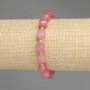Tourmaline Bracelet, faceted rhombus, diameter 10x9mm+-, seed beads 3mm+-, length 18cm+- stretch