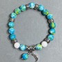 Agate Variscite (Imitation) Bead Bracelet, diameter 8.5mm+-, length 18cm+- stretch