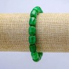 Imitation Chrysoprase Stone Bracelet, barrel beads, on elastic, diameter 9x11mm, length 18cm