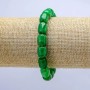 Imitation Chrysoprase Stone Bracelet, barrel beads, on elastic, diameter 9x11mm, length 18cm