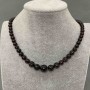 Graduated Garnet Necklace, Smooth Round Beads, Diameter 5-11.5mm+/-, Length 46cm+/- with Clasp