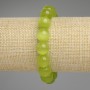 Olive Cat's Eye Bracelet, smooth round beads, diameter 11.5mm+-, length 18cm+- stretch