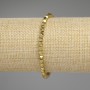 Hematite Bracelet Gold Colour, faceted beads, diameter 4x4mm+/-, length 18cm+/- stretch