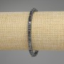 Hematite Bracelet, square rondelle 4x2mm+/-, length 18cm+/- stretch