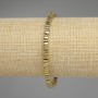 Hematite Bracelet Gold Colour, square rondelle 4x2mm+/-, length 18cm+/- stretch