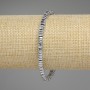 Hematite Bracelet Silver Colour, square rondelle 4x2mm+/-, length 18cm+/- stretch