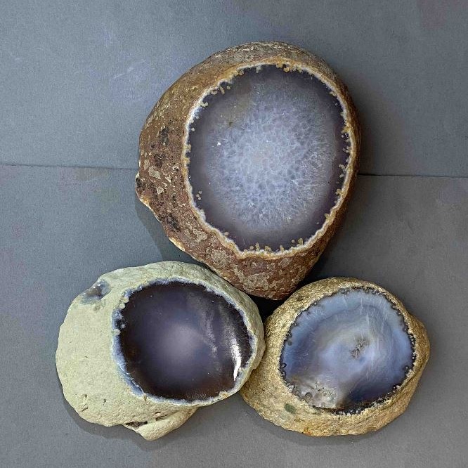 Natural Smoky Agate Souvenir Slice (price per 1 pc) weight from 300g