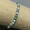 Emerald Faceted Bead Bracelet, Diameter 5mm+-, Length 18cm+- Stretch