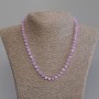 Kunzite Necklace, faceted cube beads, diameter 5x5mm+/-, length 45mm+/- with clasp