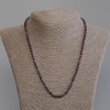 Sapphire Ruby Necklace, Faceted Cube, Diameter 4x4mm+-, Length 45mm+- with Clasp