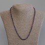 Sapphire Ruby Necklace, Faceted Cube, Diameter 4x4mm+-, Length 45mm+- with Clasp
