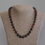 Agate Necklace, Smooth Round Bead, Diameter 10mm+-, Length 50mm+- with Clasp