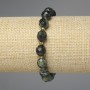 Ocean Jasper Bracelet, faceted grain beads, diameter 10x8.5mm+- seed beads 3mm+-, length 18cm+- stretch