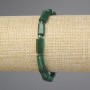 Malachite Chip Bracelet, diameter 11-13x6-7mm+- seed beads 3mm+-, length 18cm+- stretch