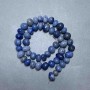Blue Aventurine Beads, tumbled nugget, diameter 9-12x8-9.5mm+- on fishing line, length 40cm+