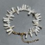 Baroque Pearl Bracelet 10-13x4-5mm+-, length 18cm +5cm chain