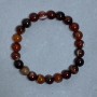 Agate Bracelet, Smooth Round Beads 8mm+/-, Length 18cm+/- Stretch