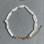 Baroque Pearl Bracelet, 16-20x5-8mm+/-, length 18cm +5cm extension chain