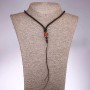 Jewellery Cord with Carnelian Bead, length 65cm