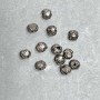 Findings Bead Spacer, Silver-Tone Metal, diameter 3.5x4mm+/-, hole diameter 1.5mm+/-, pack of 70pcs+