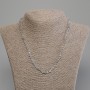 Labradorite Necklace, Faceted Cube, Diameter 4x4mm+-, Length 45cm+- with Clasp