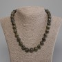 Labradorite Necklace, Smooth Round Bead, Diameter 12mm+-, Length 50cm+- with Clasp