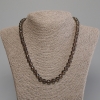 Smoky Quartz Necklace, Faceted Round Bead, Diameter 8mm+-, Length 50cm+- with Clasp