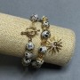 Dalmatian Jasper Bracelet Set, 10mm+/- beads, length 20mm+