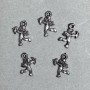 CLEARANCE! 0.5kg Pack, Cupid Charm Findings, plastic, dark silver colour, size 17x14x2mm+/- hole diameter 2mm