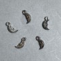 CLEARANCE! Moon Charm Findings, plastic, dark silver colour, size 15x7.5x4.5mm+/- hole diameter 2mm+/-, 0.5kg pack