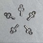 CLEARANCE! 0.5kg Pack, Key Charm Findings, plastic, dark silver colour, size 20x11x3mm+/- hole diameter 3mm+