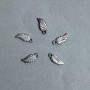 CLEARANCE! 0.5kg Pack, Leaf Charm Findings, plastic, dark silver colour, size 17x7x3mm+/- hole diameter 2mm+