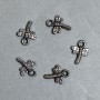CLEARANCE! 0.5kg Pack, Dragonfly Charm Findings, plastic, dark silver colour, size 19x15x3mm+/- hole diameter 3mm+