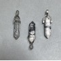 Hexagon Pendant Crystal Ball Grey Jasper 8x31x41mm+