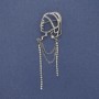 Girl with a Pearl Earring Brooch, white rhinestones, silver-tone metal, 85x24mm+
