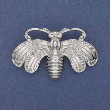"Butterfly" Brooch Silver-Tone Metal 50x33mm+
