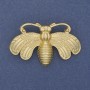 Butterfly Brooch Matte Gold Colour Gold-Toned Metal 50x33mm+