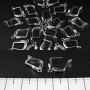 Earring Findings Jump Ring English Lock "Drop" 50 +-pairs 14x10mm + - silvered metal