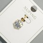 Xuping Pendant with White Crystal, Diameter 9mm+/-, Length 17mm+/- 18K Gold Plated
