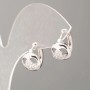 Xuping Earrings with White Rhinestones, diameter 11mm Rhodium