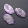 Natural Amethyst Stone Pendant Oval 30x50mm with Natural Imperfections
