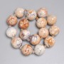 Desert Jasper Beads Smooth Round, Diameter 20mm+/- Seed Beads 5mm+/-, Length 37cm+/- on a String