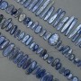 Kyanite Beads Tumbled Butterfly Assorted Sizes, Diameter 14-50x7-22mm+/- Seed Beads 5mm+/-, Length 39m+/- on a String