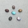 Cabochon Findings Assorted (Turquoise, Jasper, Agate, Sodalite) 8x6mm+- 6pcs