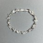Rock Crystal Bracelet Tumbled 10x9mm+- Chips 5-10x2-4mm+-, length 18cm stretch