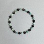 Agate Bracelet Faceted Bead 6mm+- Apatite Faceted Rondelle 5x3.5mm+-, length 18cm stretch