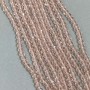 Czech Crystal Beads Pink Transparent Faceted Rondelle on a Strand, diameter 6x5mm +-, length 42cm+