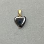 Hematite Heart Pendant, 19x12mm+