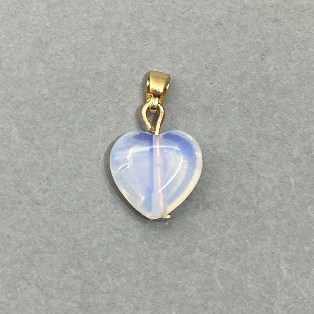 Moonstone Heart Pendant, 19x12mm+