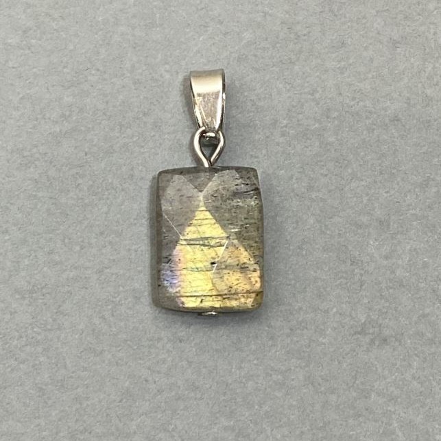 Labradorite Pendant, Faceted Link 27x11mm+